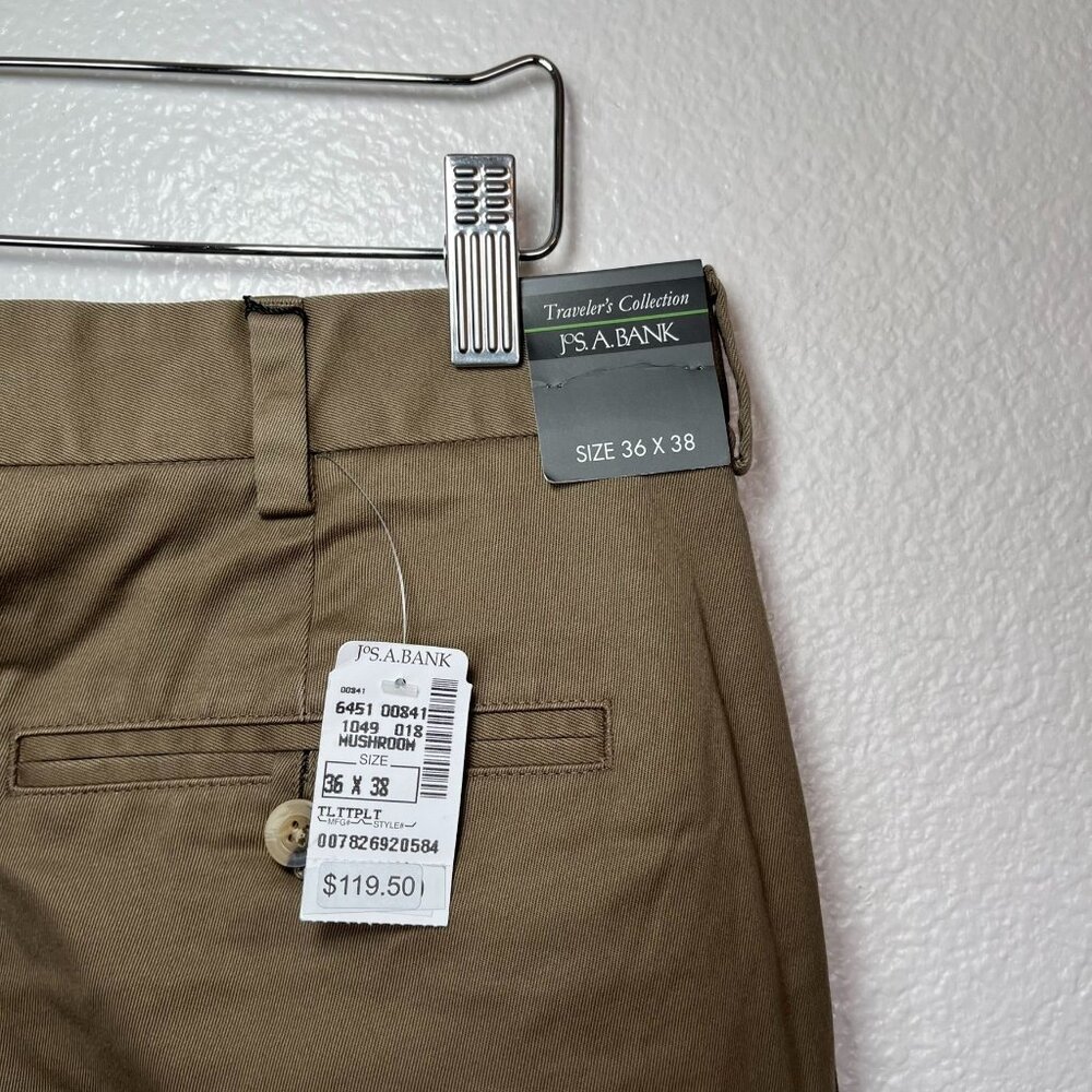 Jos. A. Bank Travelers Twill Mens Khaki Dress Pants Size 36 x 38 - Picture 12 of 13